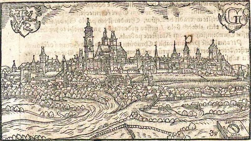 Zmenšená veduta Hradce Králové z roku 1602